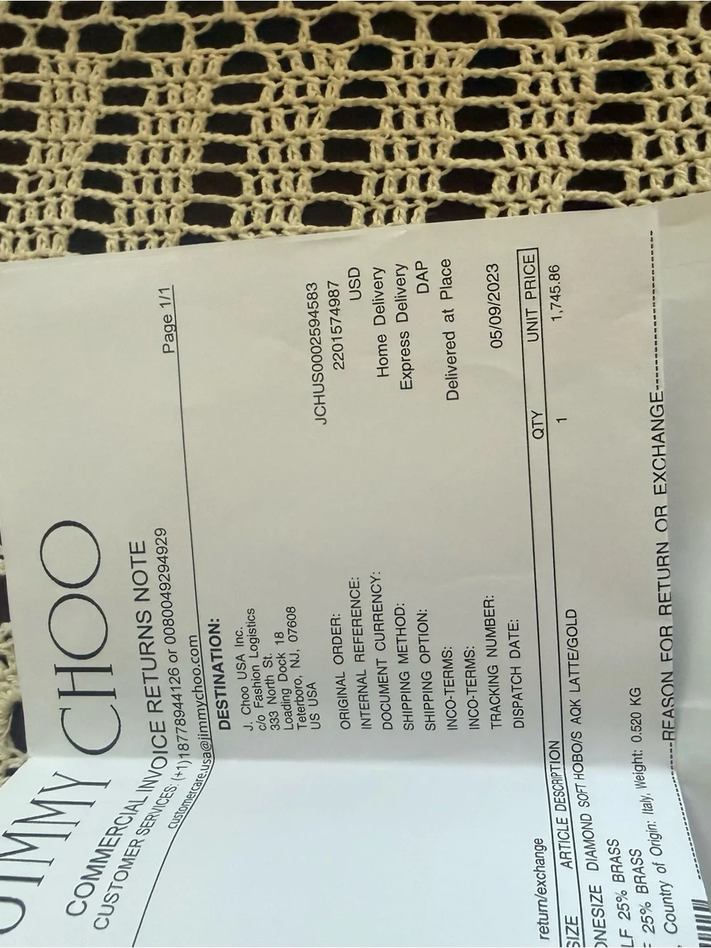 Jimmy Choo leather bag